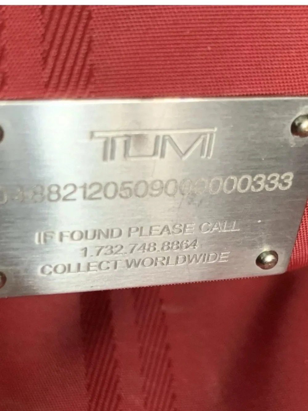 Tumi Black Shoulder Tote Bag Handles Red Lining ID Folk Laptop Zip